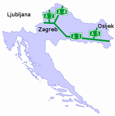 Autostrade in Croazia orientale